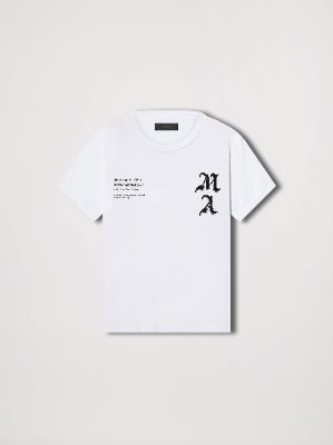 WES LANG CHECKER SKULL TEE - WHITE sold by AMIRI