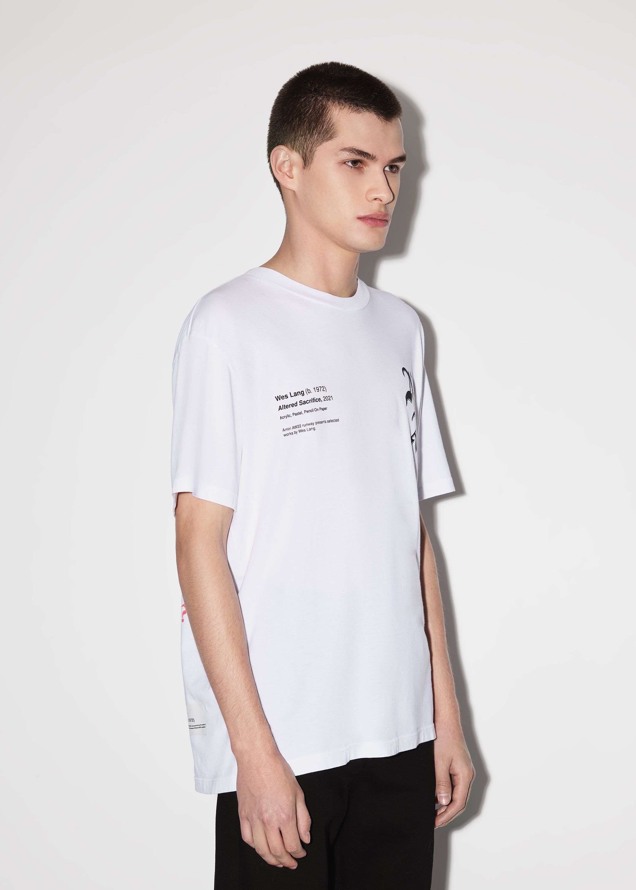 WES LANG CHECKER SKULL TEE - WHITE sold by AMIRI product image thumbnail 3