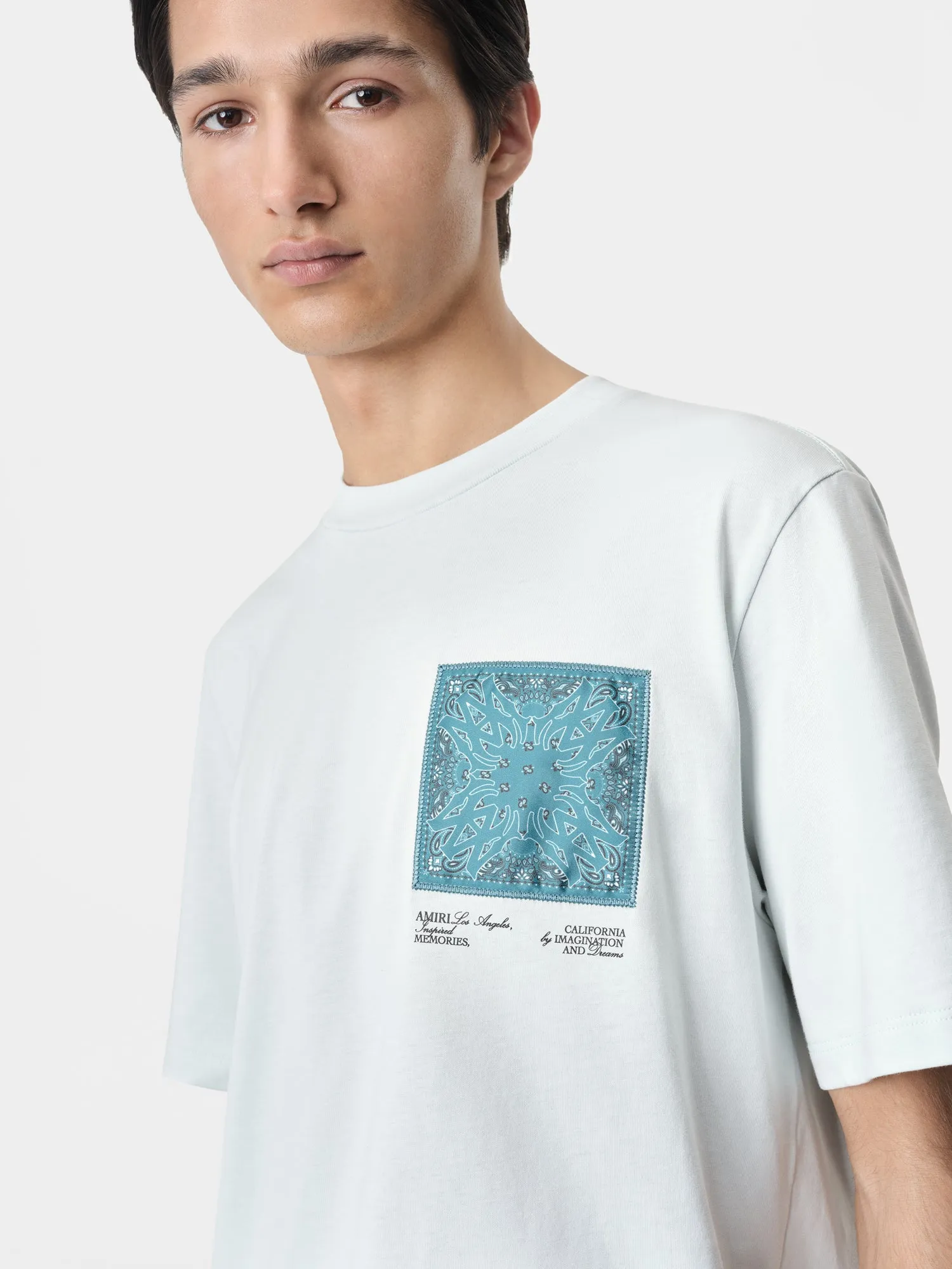 MA BANDANA SILK APPLIQUE TEE - Ice sold by AMIRI product image thumbnail 4