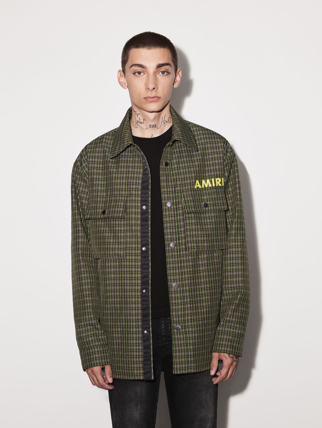 LOGO OVERSHIRT - SAGE sold by AMIRI product image thumbnail 3