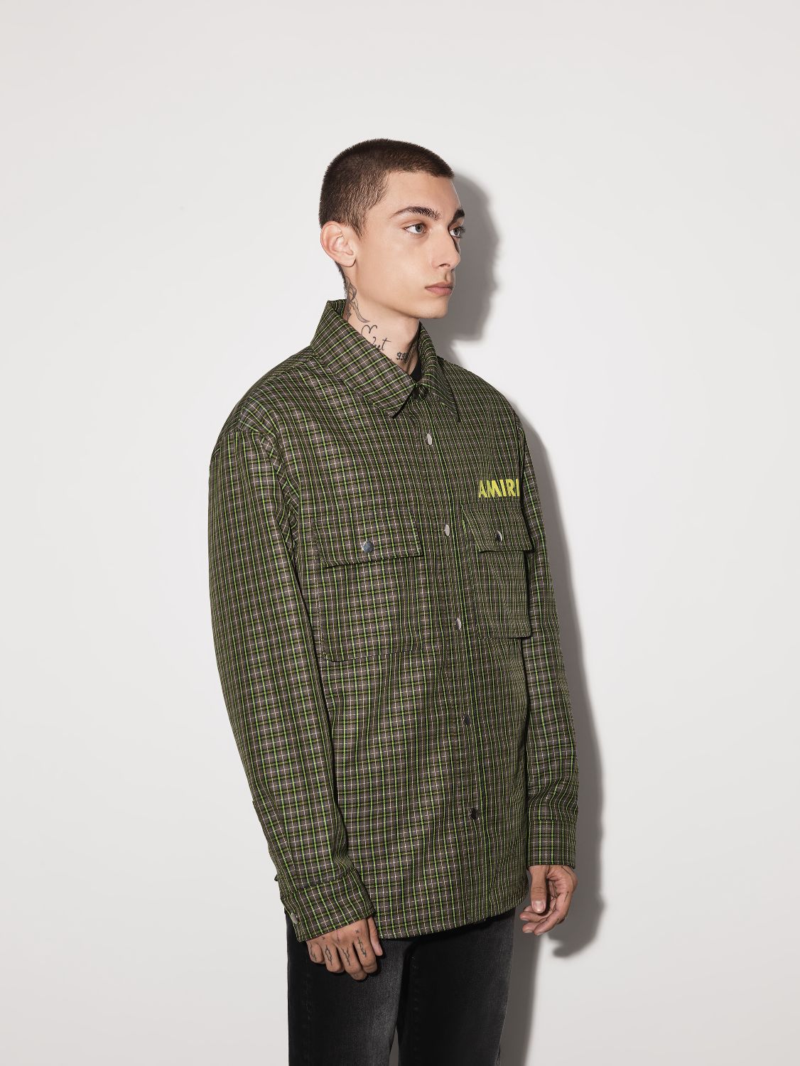 LOGO OVERSHIRT - SAGE sold by AMIRI product image thumbnail 4
