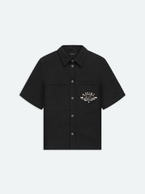 AMIRI ARTS DISTRICT CAMP SHIRT - BLACK sold by AMIRI