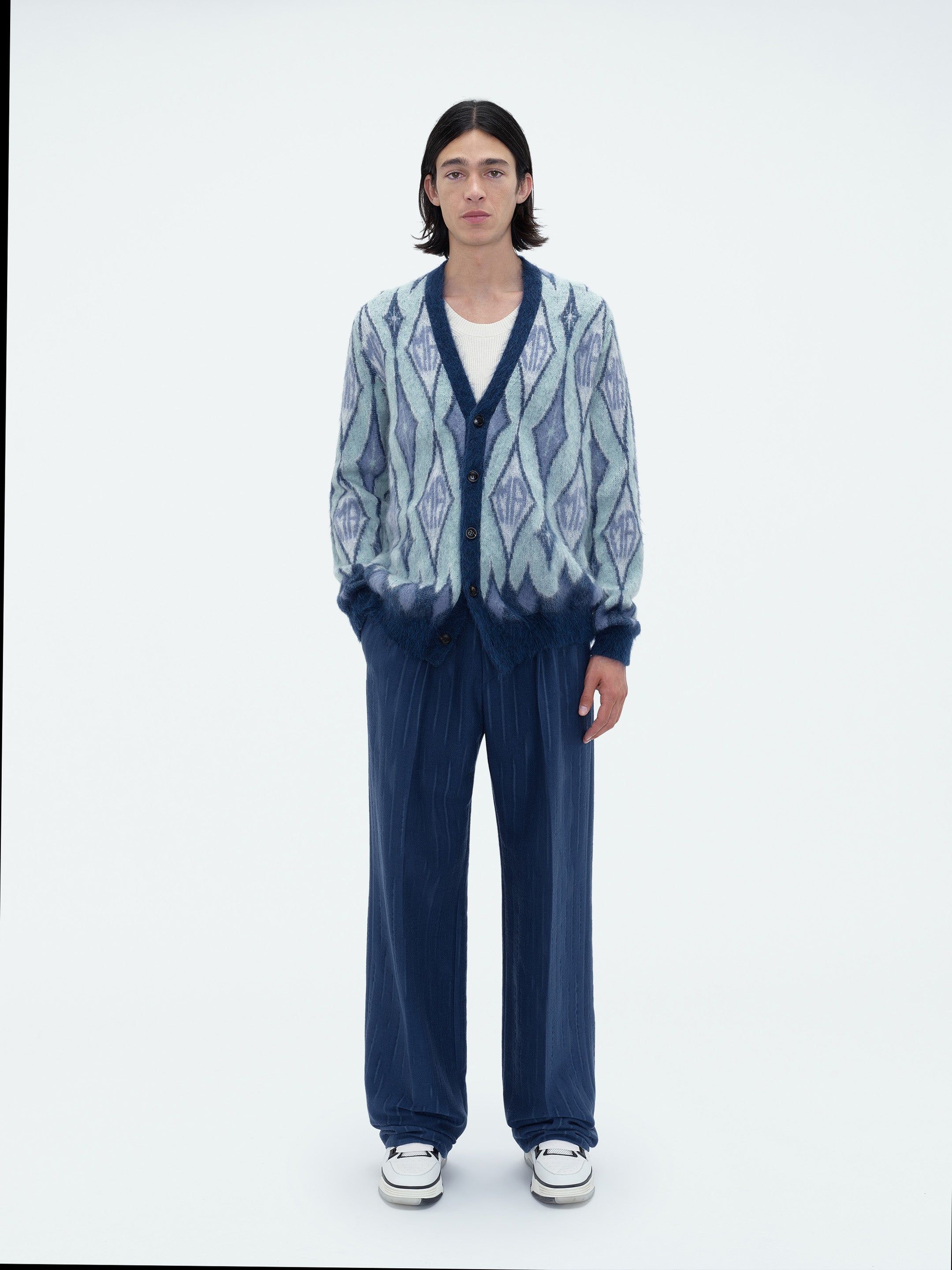 ARGYLE MOHAIR CARDIGAN - BLUE sold by AMIRI product image thumbnail 2