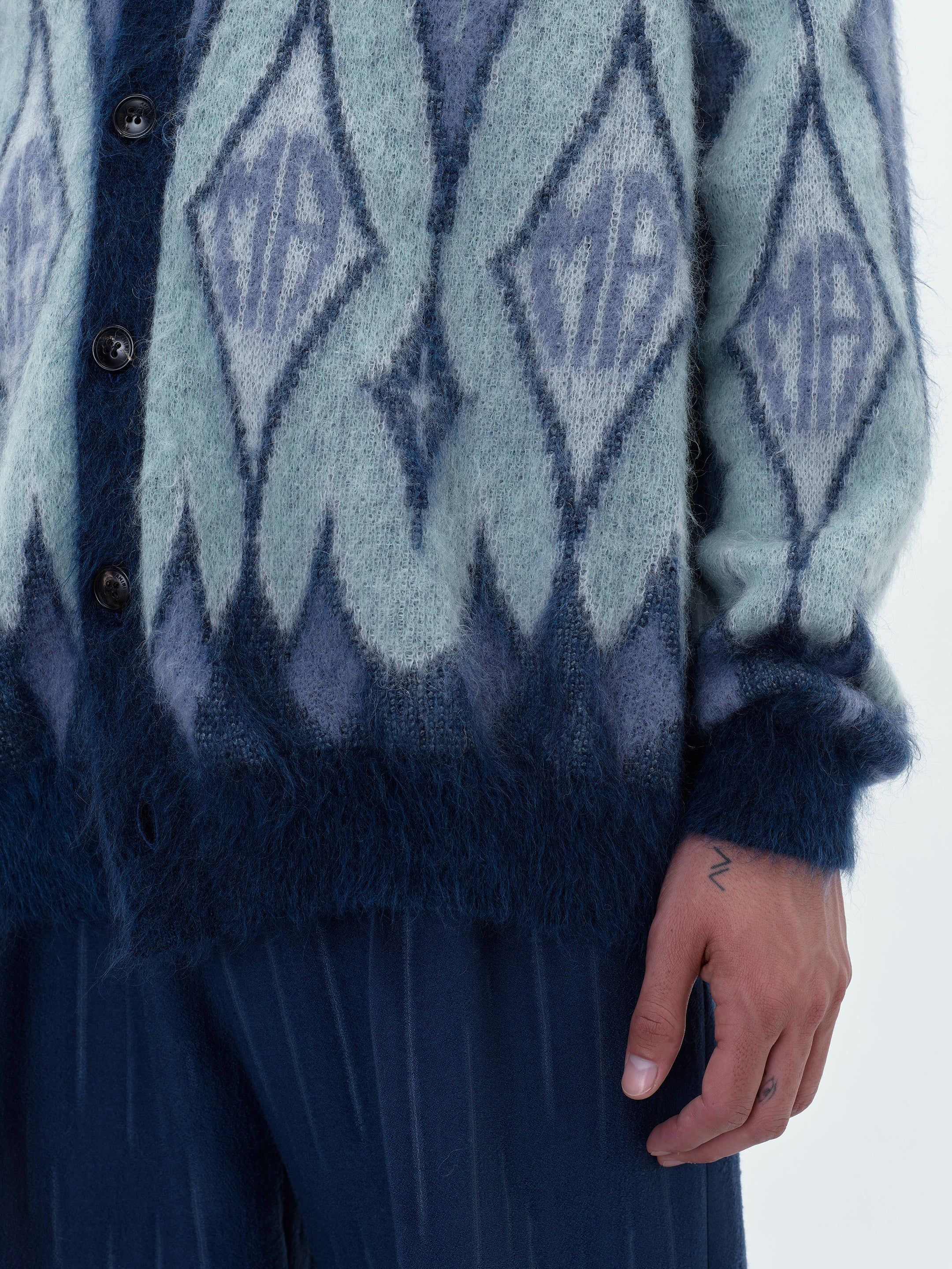 ARGYLE MOHAIR CARDIGAN - BLUE sold by AMIRI product image thumbnail 6