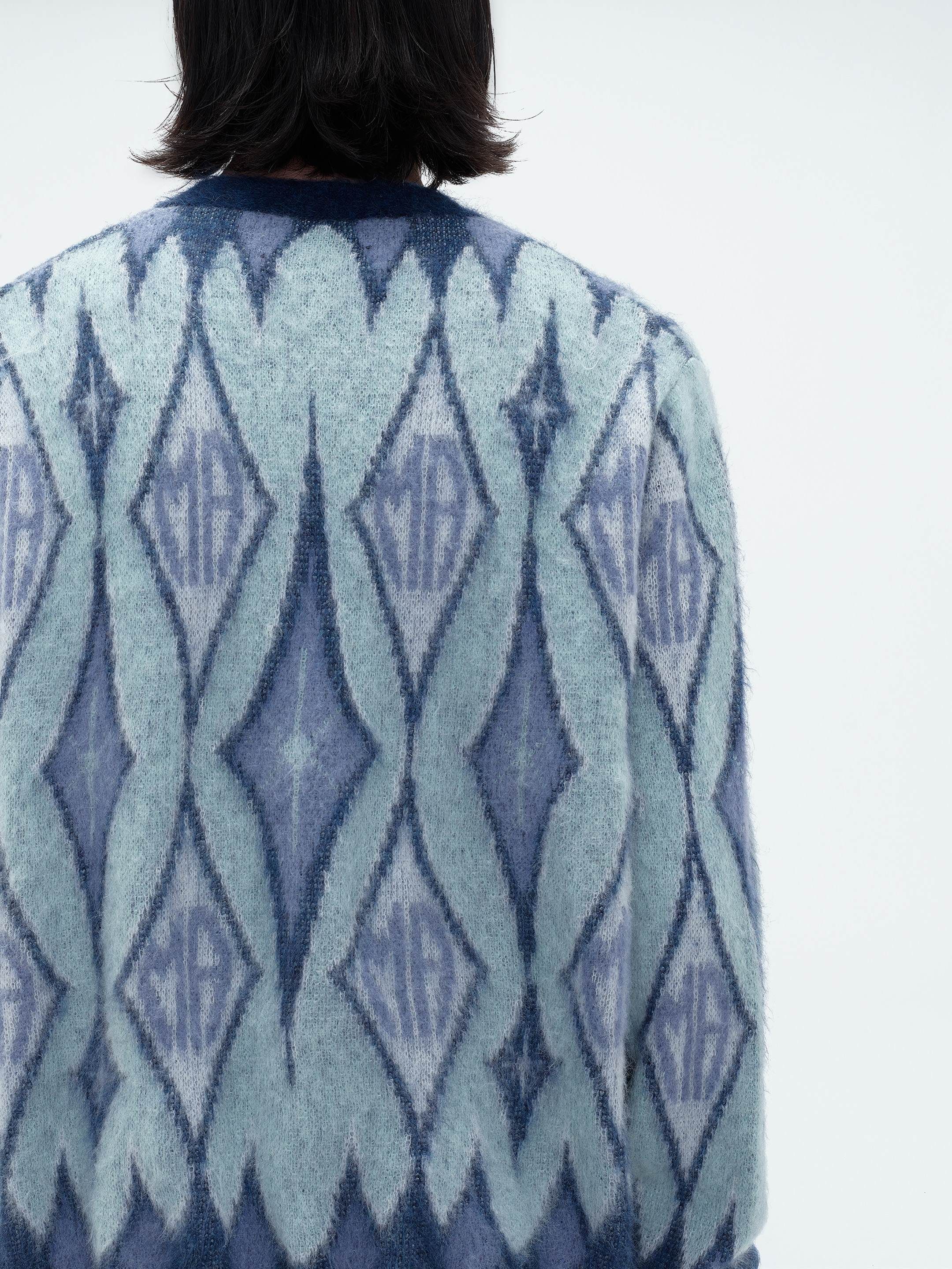ARGYLE MOHAIR CARDIGAN - BLUE sold by AMIRI product image thumbnail 7