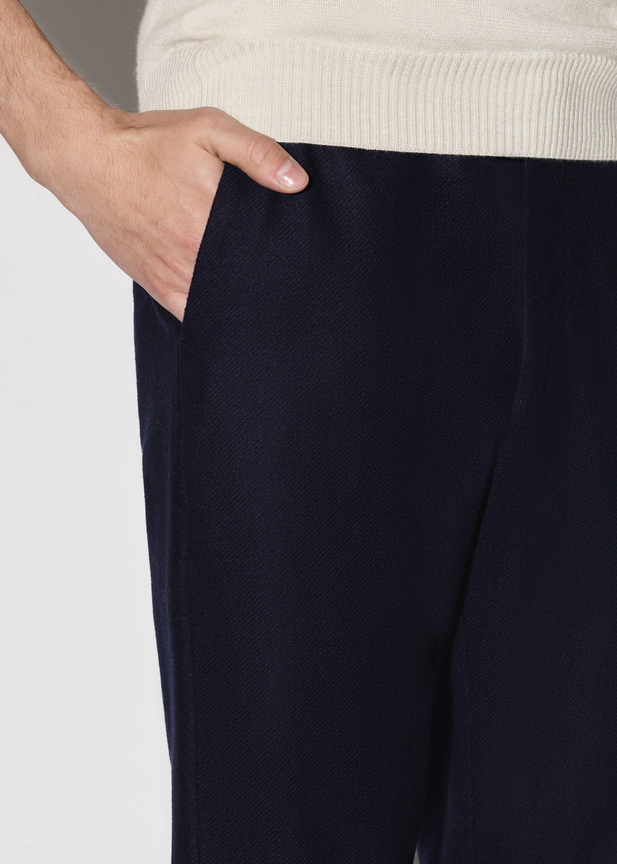 WOOL FLANNEL FLARE PANTS - NAVY sold by AMIRI product image thumbnail 5
