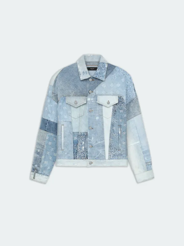 PATCHWORK TRUCKER JACKET - Multi sold by AMIRI