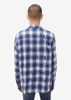 VERTICAL LOGO CRACK INK PLAID - BLUE / WHITE sold by AMIRI