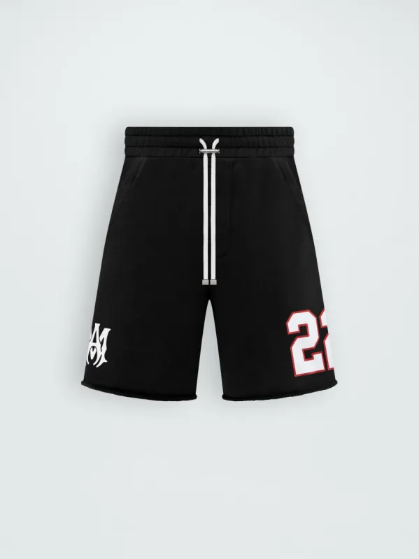 OVERSIZED 22 FOOTBALL SHORT - BLACK made by AMIRI