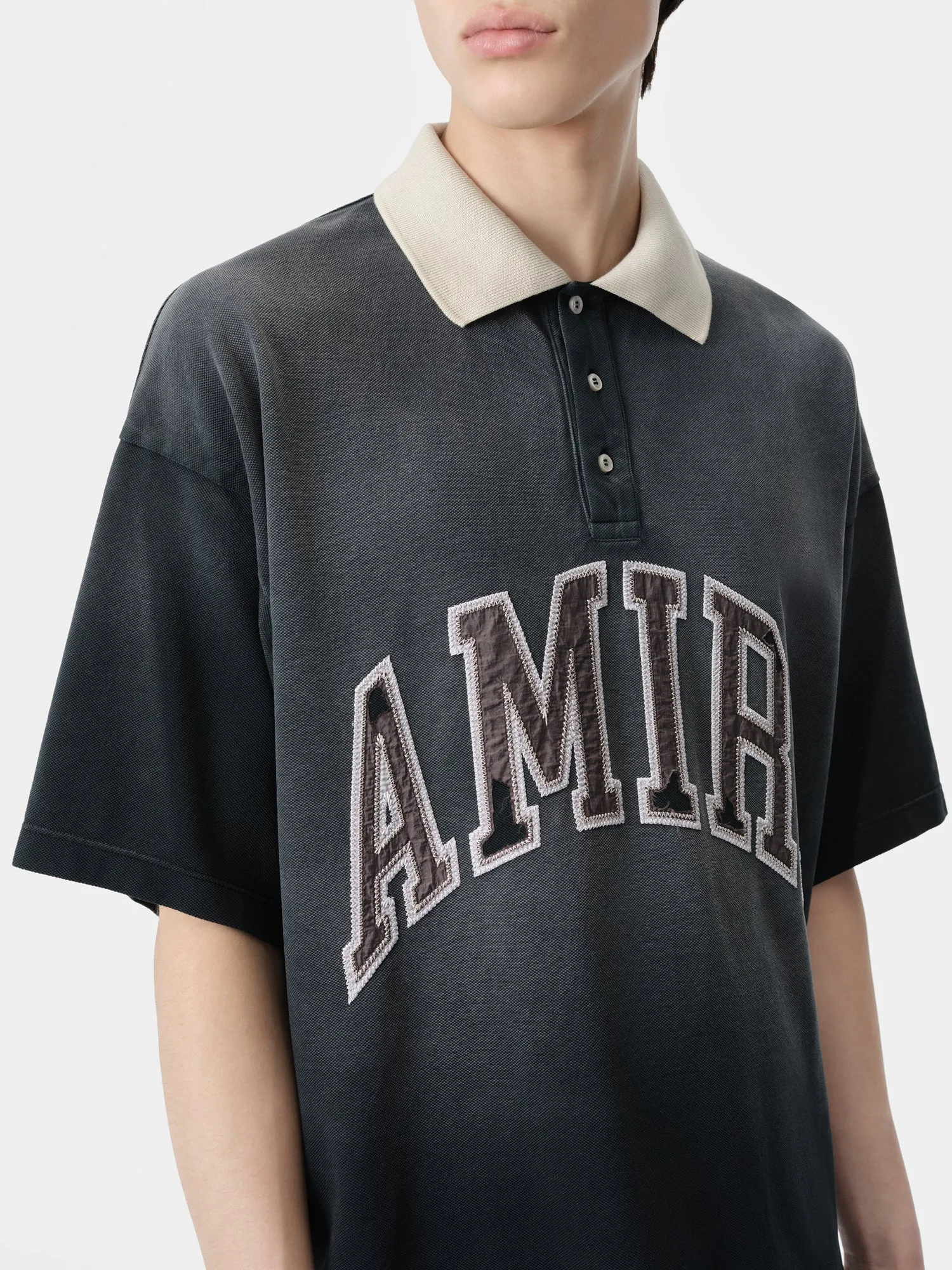 AMIRI VINTAGE OVERSIZED POLO - Black sold by AMIRI product image thumbnail 4