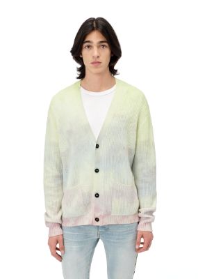 Watercolor Print Cardigan - Multi-Color made by AMIRI