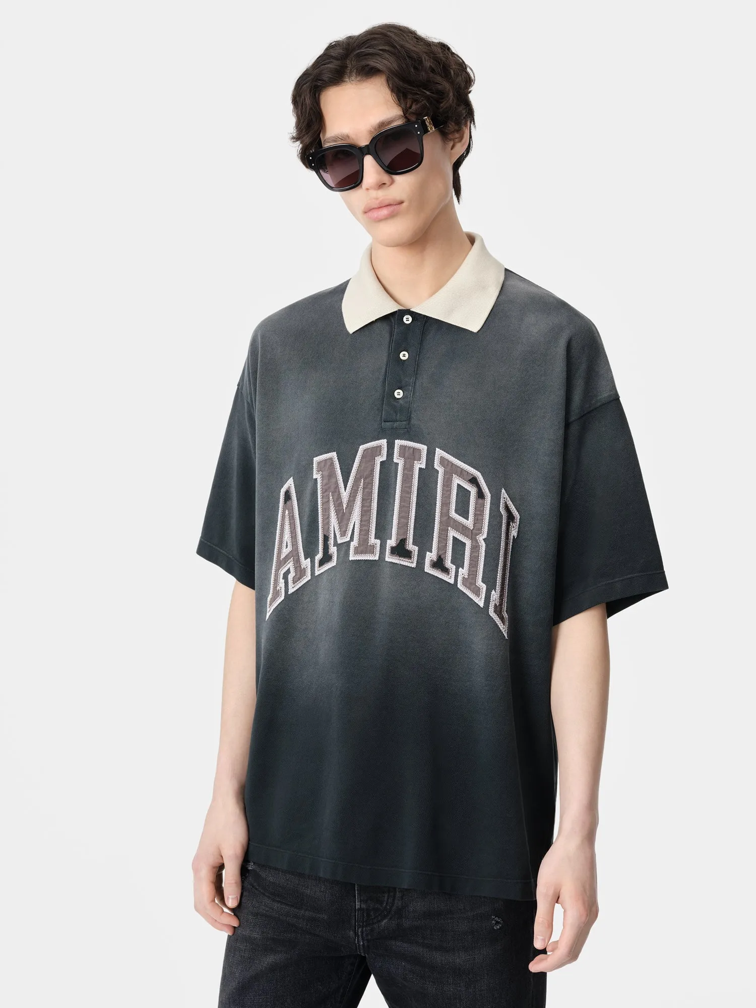 AMIRI VINTAGE OVERSIZED POLO - Black sold by AMIRI product image thumbnail 2