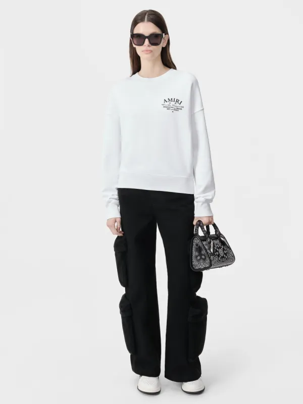 WOMEN - WOMEN'S AMIRI ARTS DISTRICT CREW - White sold by AMIRI