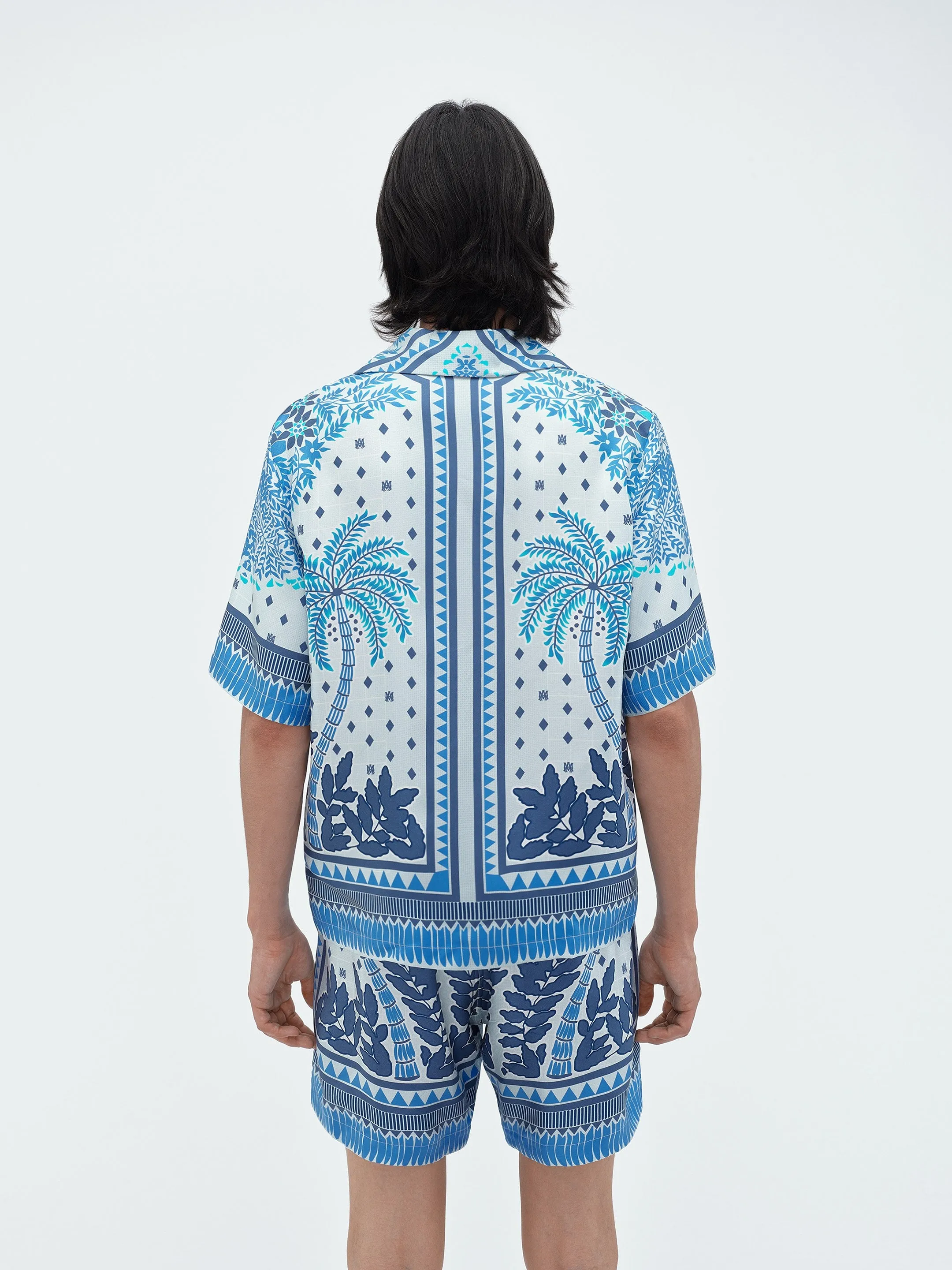 PALM TREE BOWLING SHIRT - Ashley Blue sold by AMIRI product image thumbnail 5