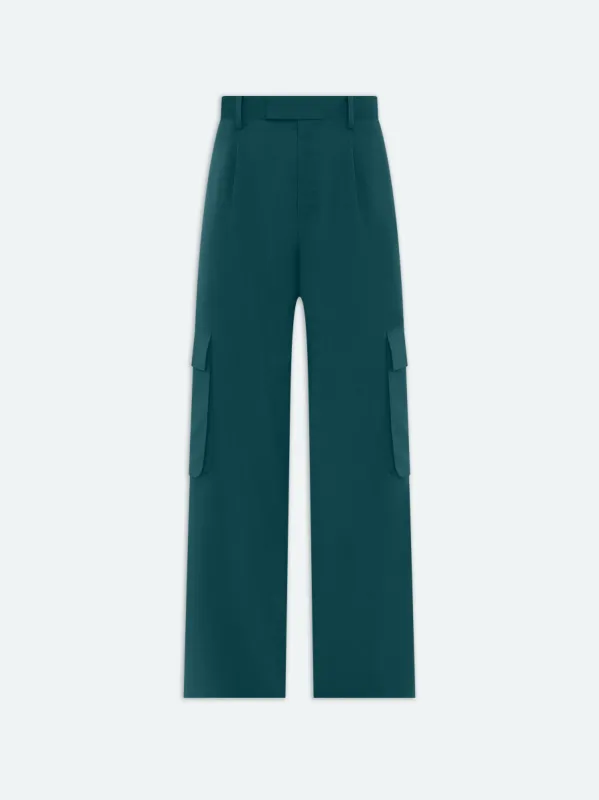 WOMEN - WIDE LEG PLEATED CARGO - Rain Forest made by AMIRI