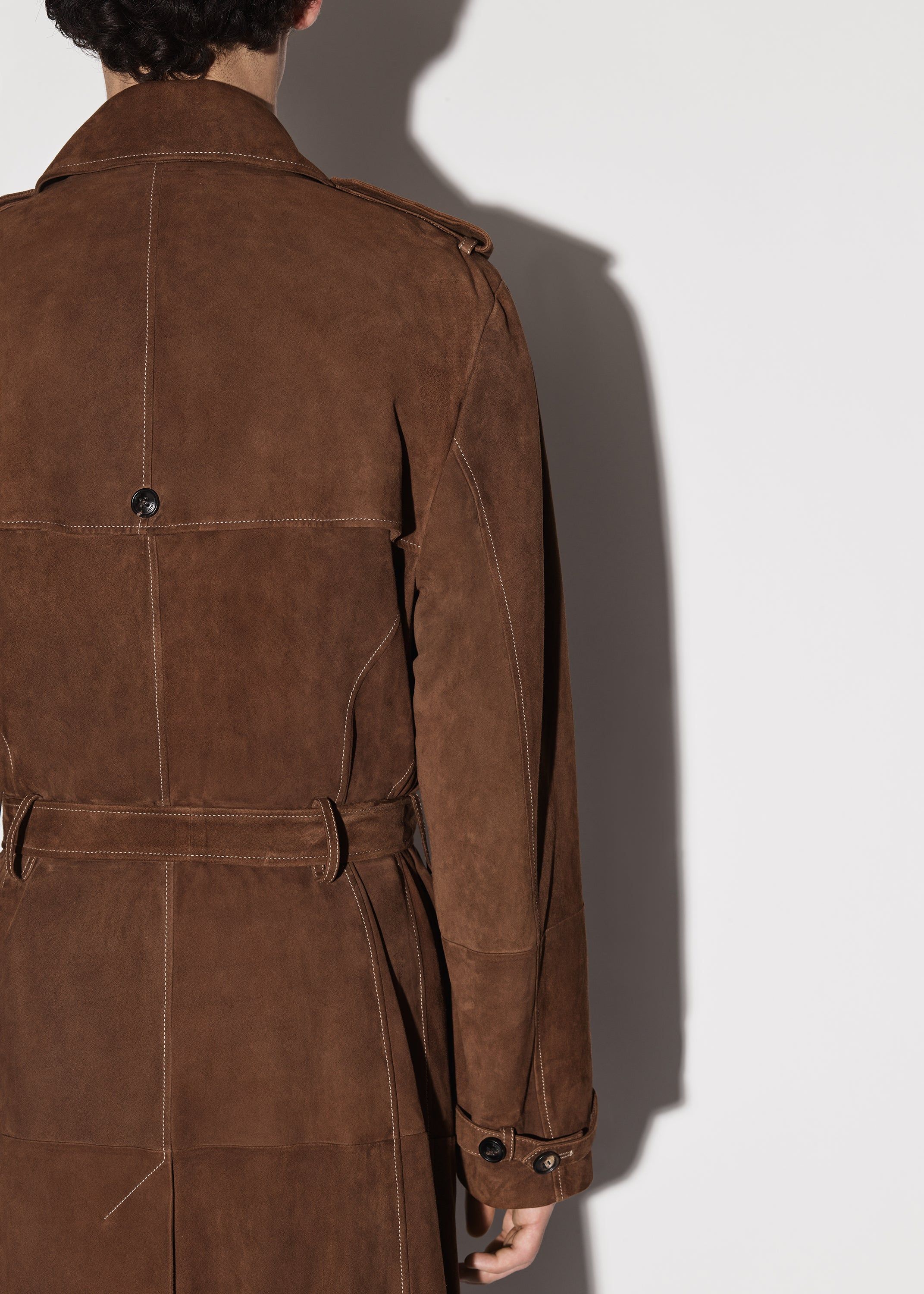 AMIRI SUEDE TRENCH COAT - DARK BROWN sold by AMIRI product image thumbnail 7