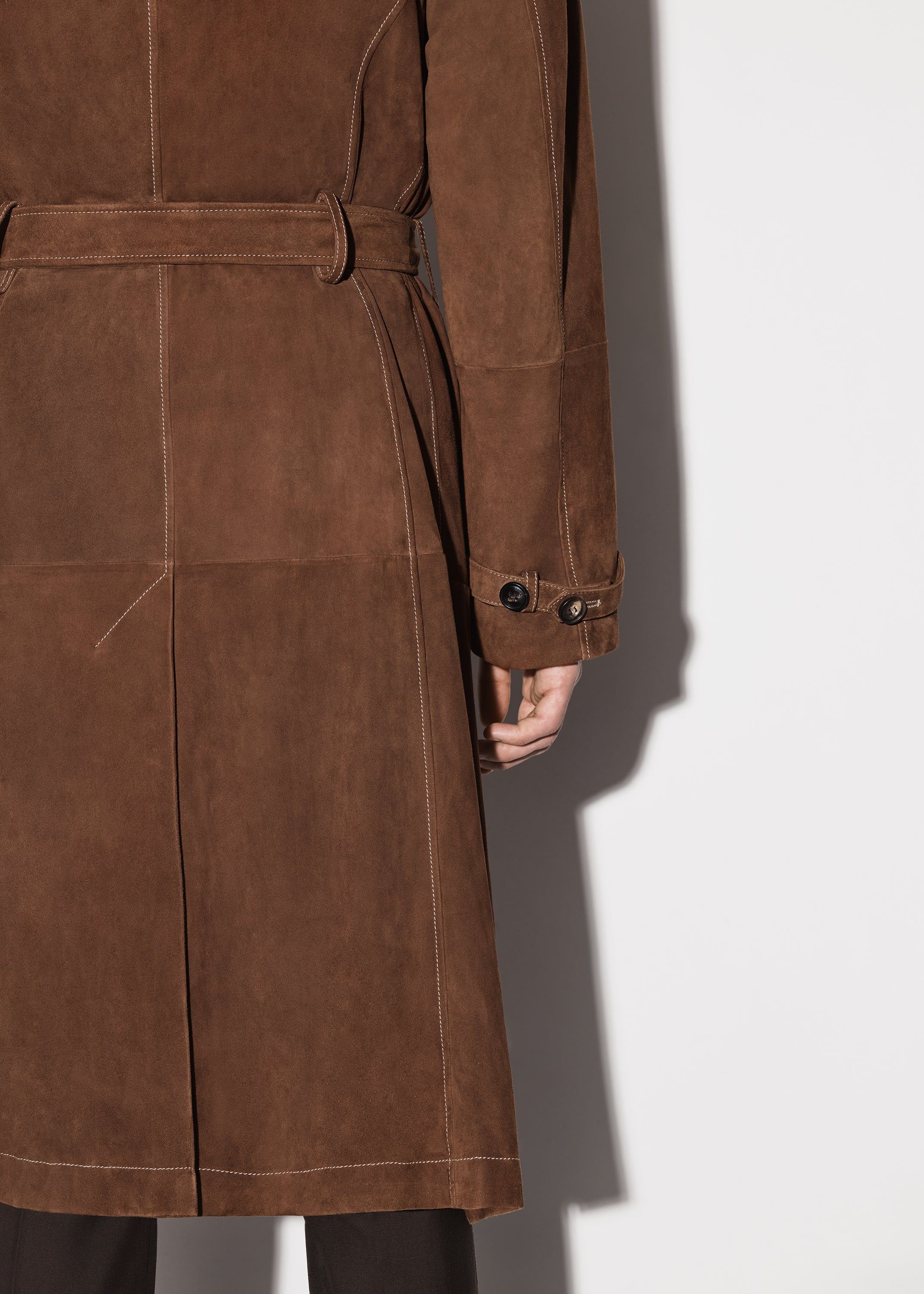 AMIRI SUEDE TRENCH COAT - DARK BROWN sold by AMIRI product image thumbnail 8