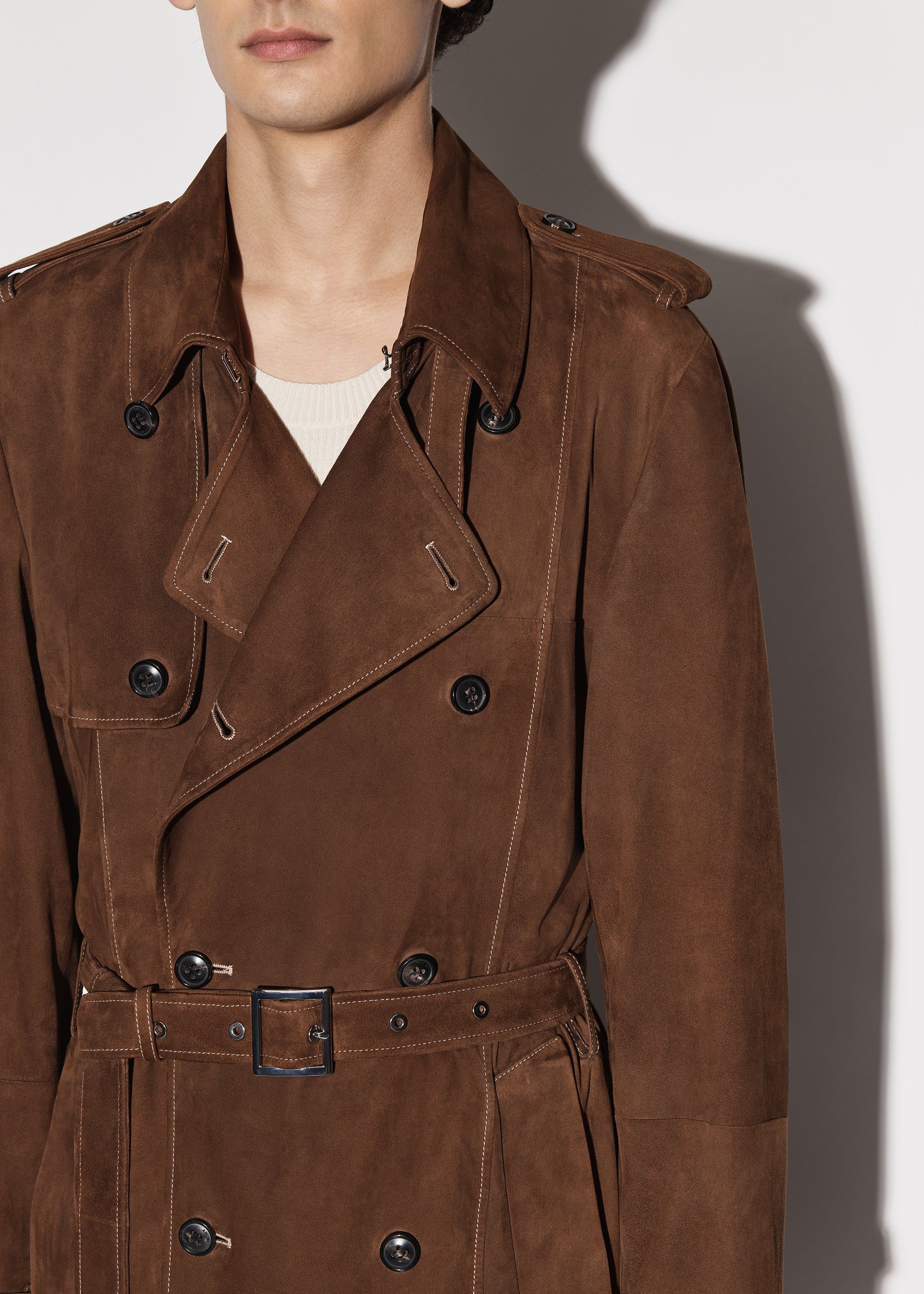 AMIRI SUEDE TRENCH COAT - DARK BROWN sold by AMIRI product image thumbnail 5