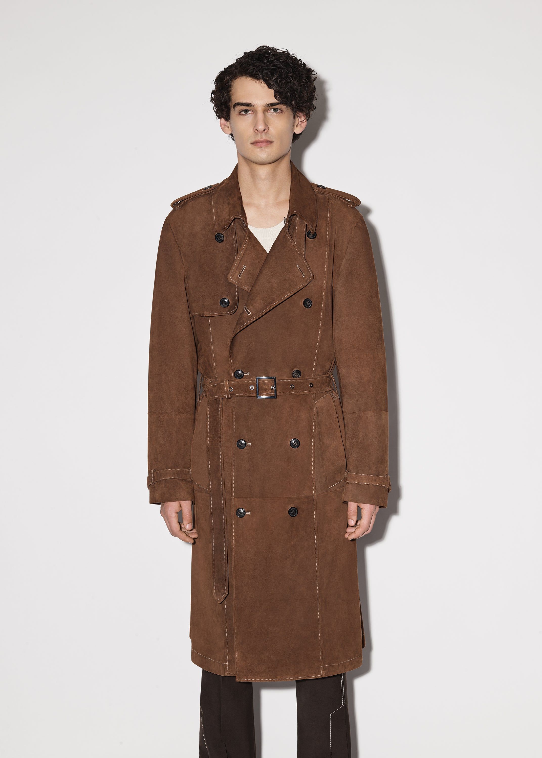 AMIRI SUEDE TRENCH COAT - DARK BROWN sold by AMIRI product image thumbnail 2