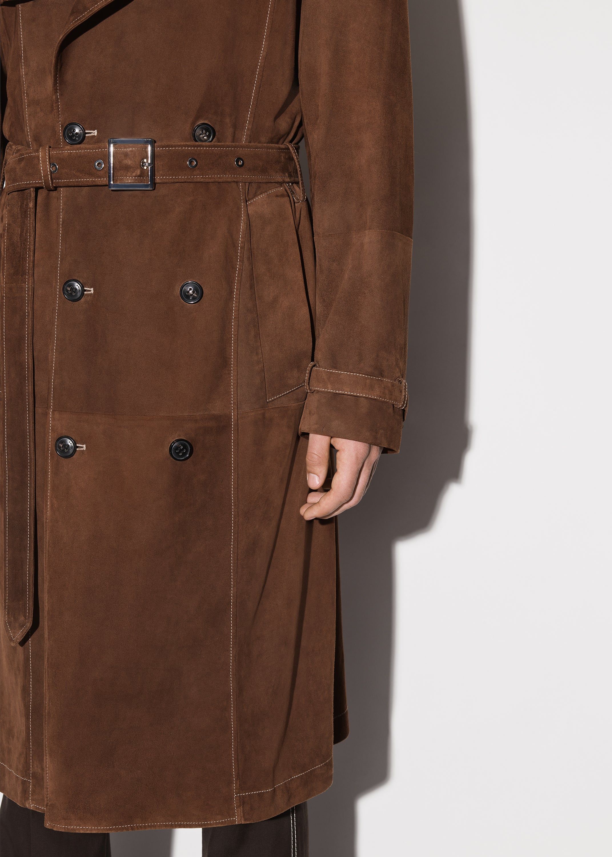 AMIRI SUEDE TRENCH COAT - DARK BROWN sold by AMIRI product image thumbnail 6