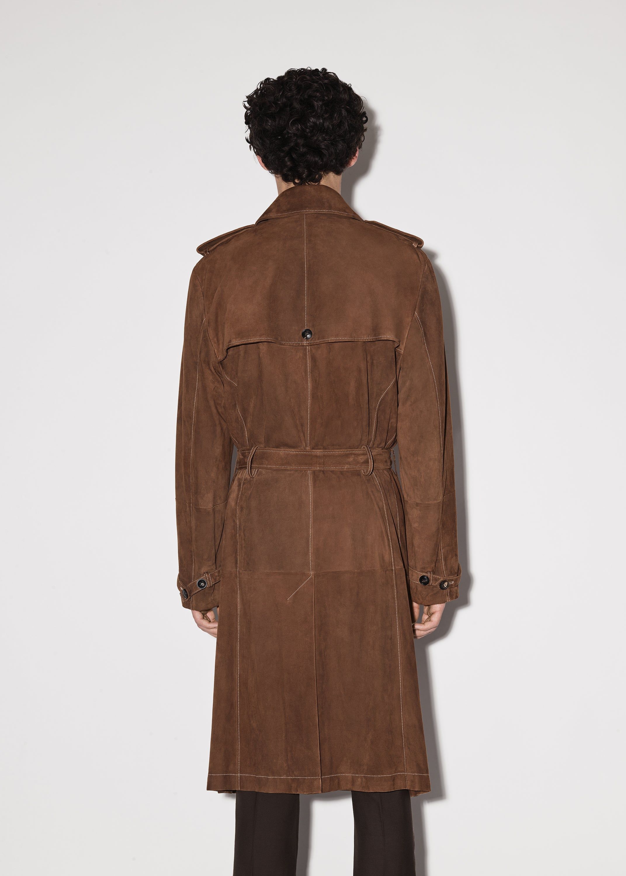AMIRI SUEDE TRENCH COAT - DARK BROWN sold by AMIRI product image thumbnail 4