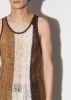 LINEN STRIPE TANK - BROWN sold by AMIRI