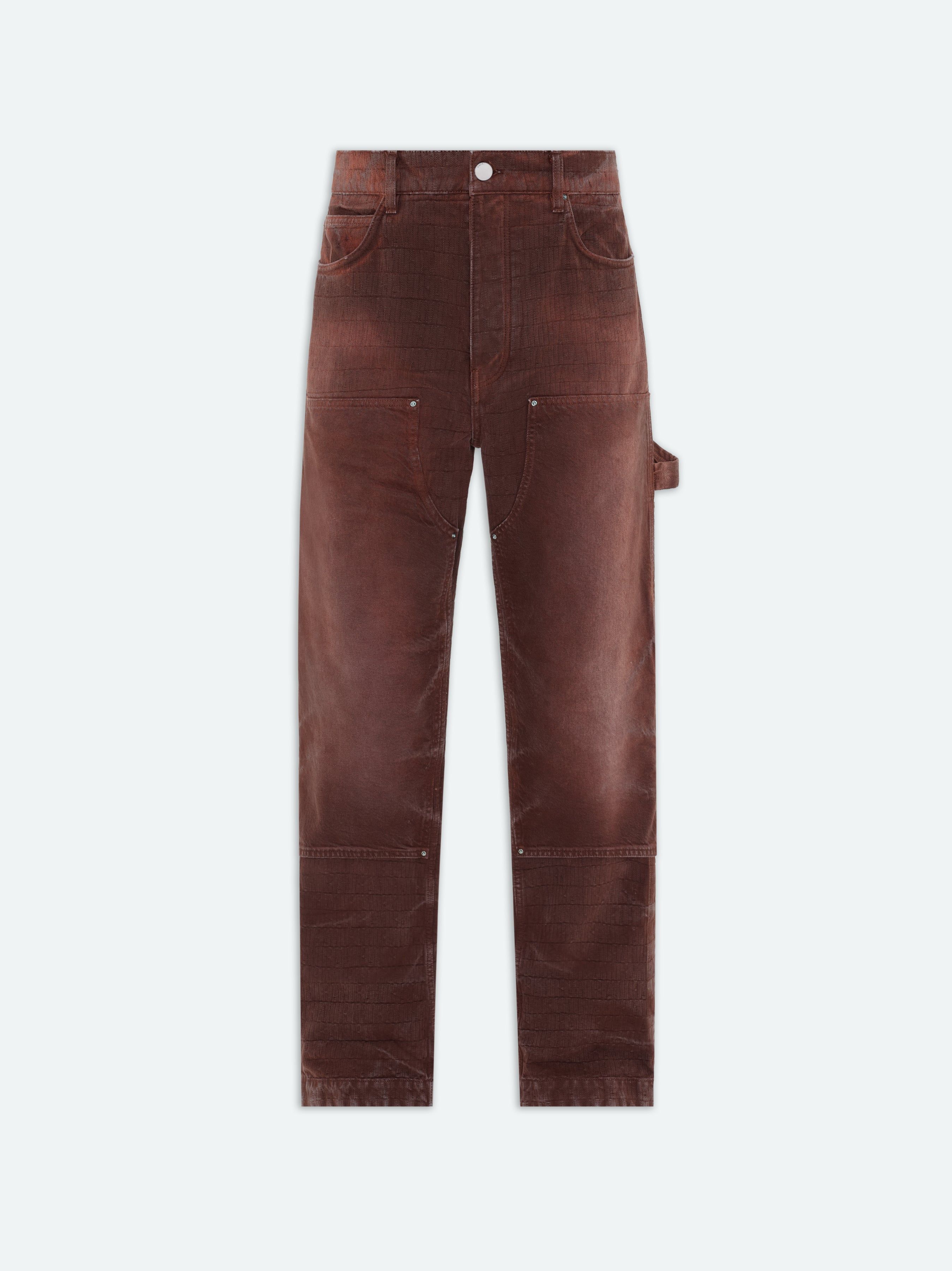 AMIRI JACQUARD CARPENTER JEAN - BROWN sold by AMIRI
