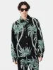 TWISTED PALMS TAPESTRY OVERSHIRT - Black sold by AMIRI