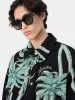TWISTED PALMS TAPESTRY OVERSHIRT - Black sold by AMIRI