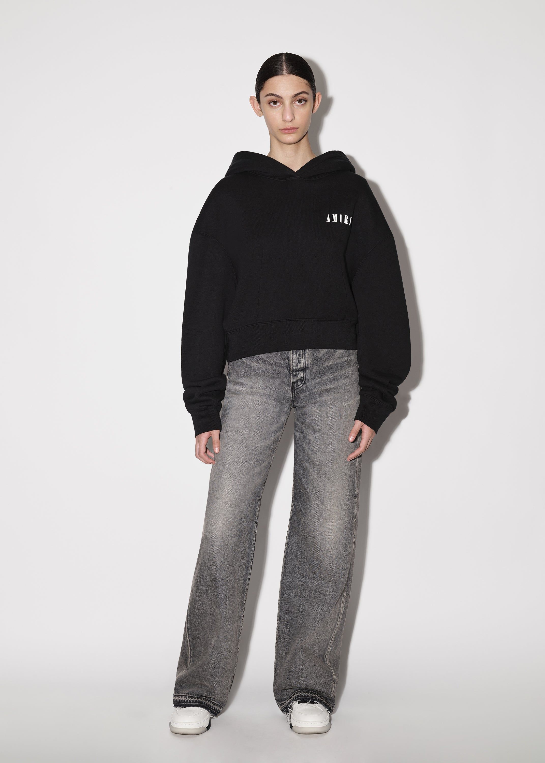 WOMEN - CROPPED HOODIE - BLACK sold by AMIRI product image thumbnail 2