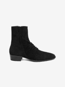 STACK BOOT LEATHER SOLE - BLACK / BLACK sold by AMIRI