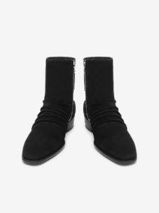 STACK BOOT LEATHER SOLE - BLACK / BLACK sold by AMIRI