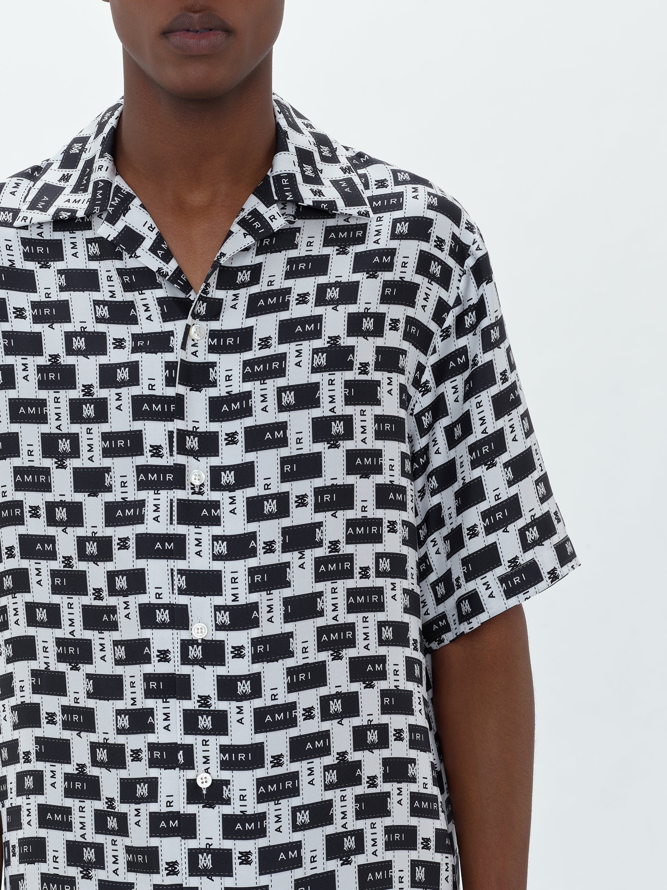 AMIRI TAPE BOWLING SHIRT - BLACK WHITE sold by AMIRI product image thumbnail 5