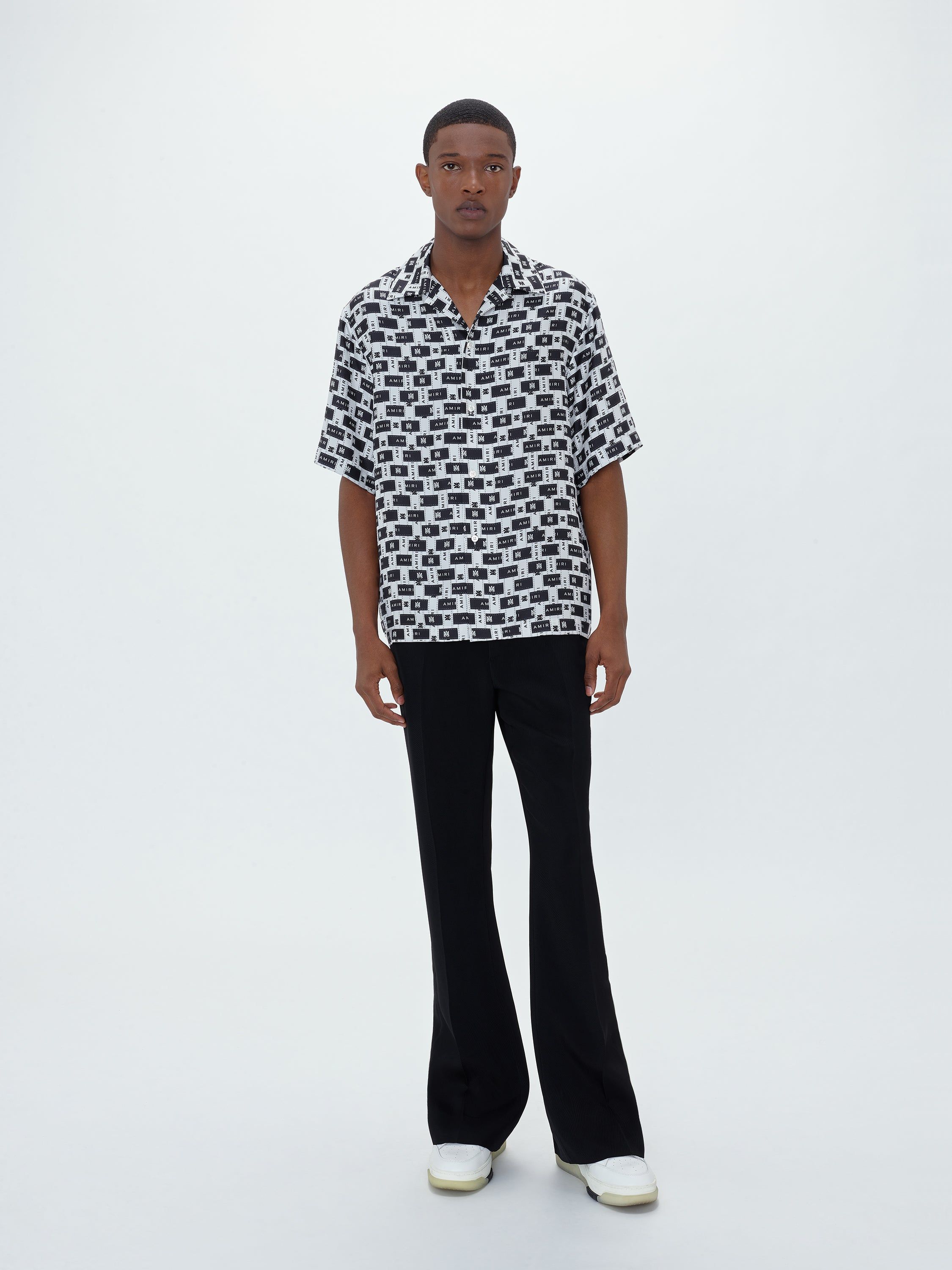 AMIRI TAPE BOWLING SHIRT - BLACK WHITE sold by AMIRI product image thumbnail 2