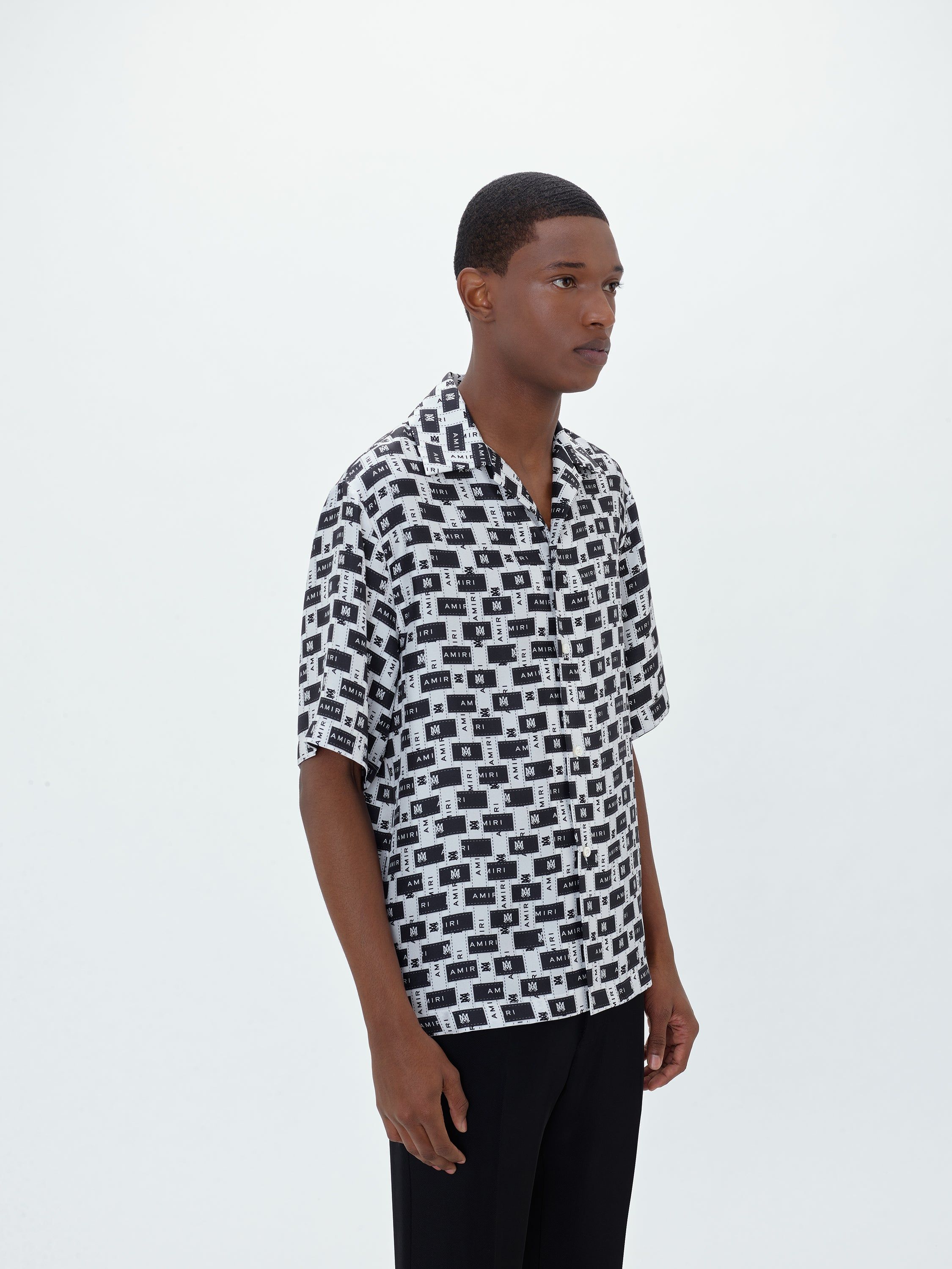 AMIRI TAPE BOWLING SHIRT - BLACK WHITE sold by AMIRI product image thumbnail 3