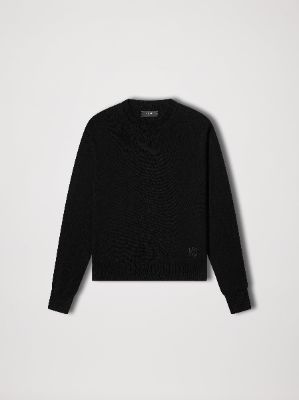 M.A. EMBROIDERED CREW - BLACK made by AMIRI