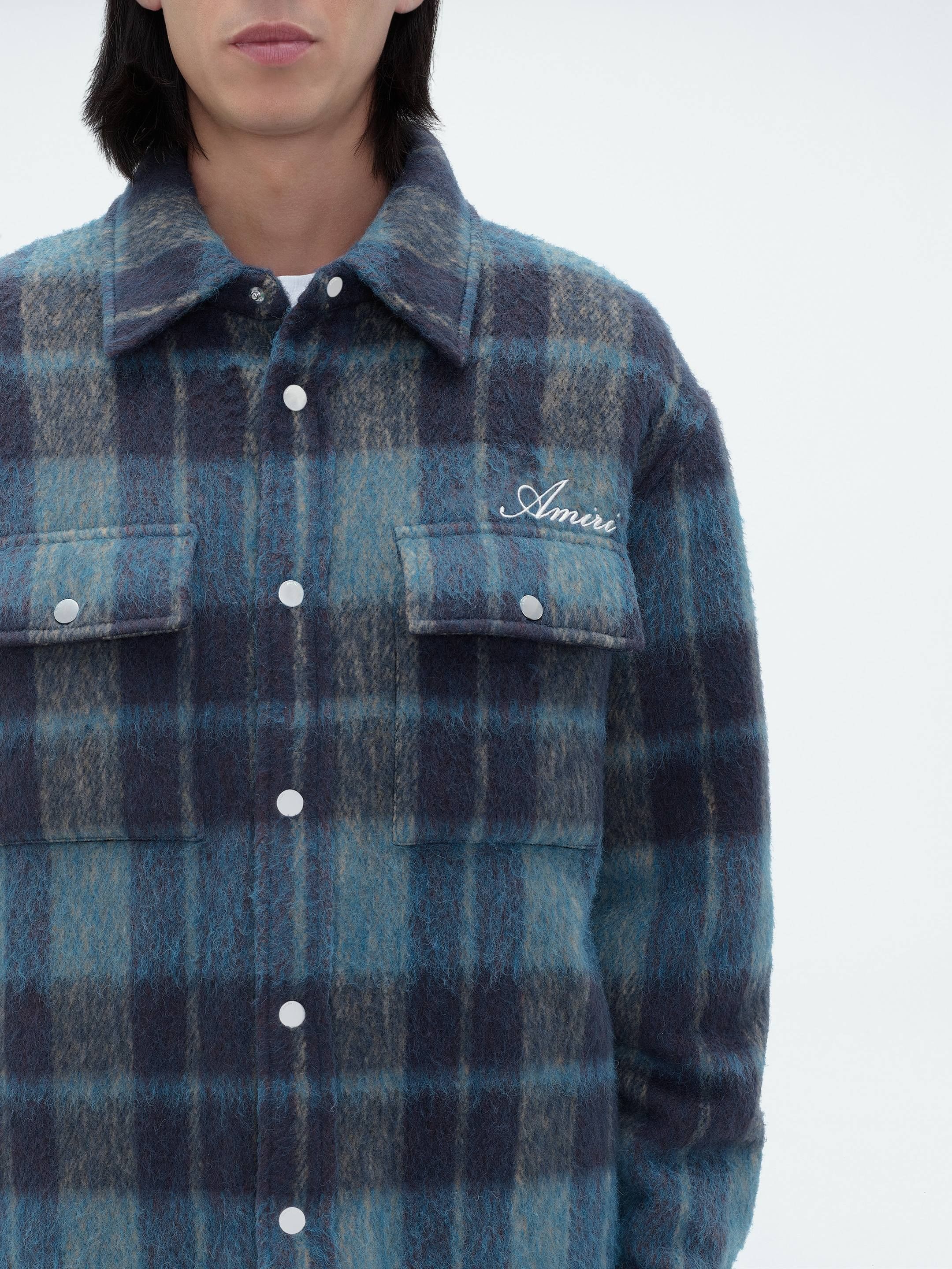 BRUSHED PLAID OVERSHIRT - AQUA sold by AMIRI product image thumbnail 5