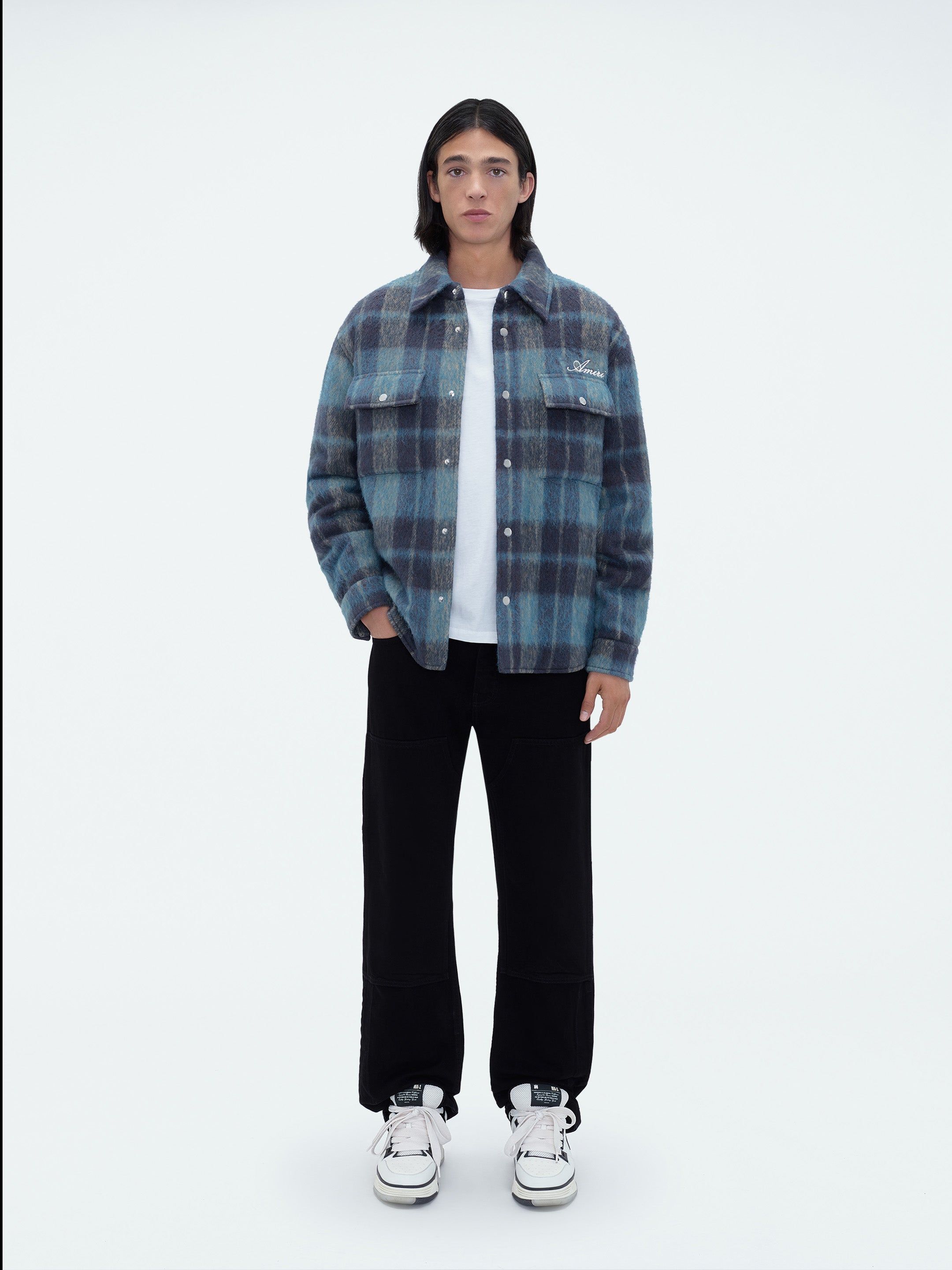 BRUSHED PLAID OVERSHIRT - AQUA sold by AMIRI product image thumbnail 2