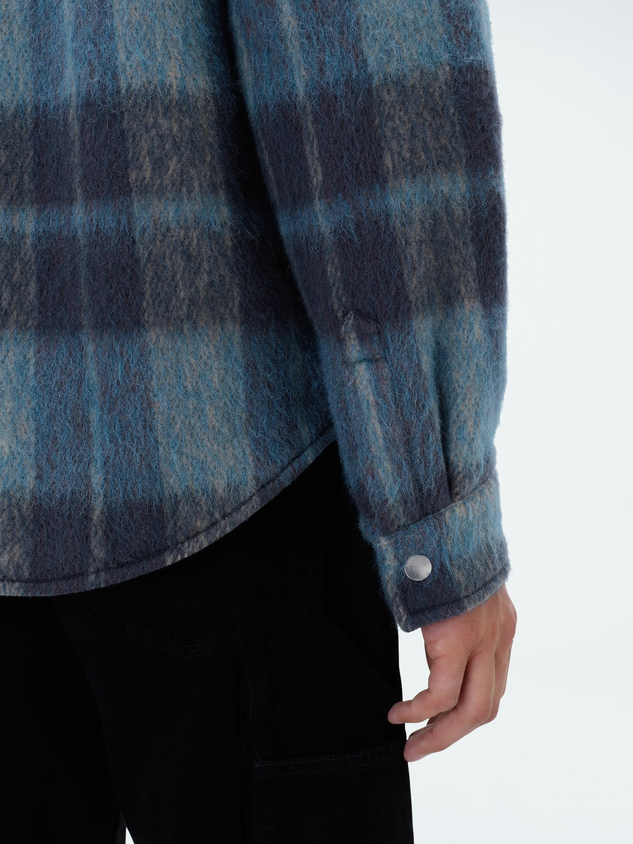BRUSHED PLAID OVERSHIRT - AQUA sold by AMIRI product image thumbnail 7