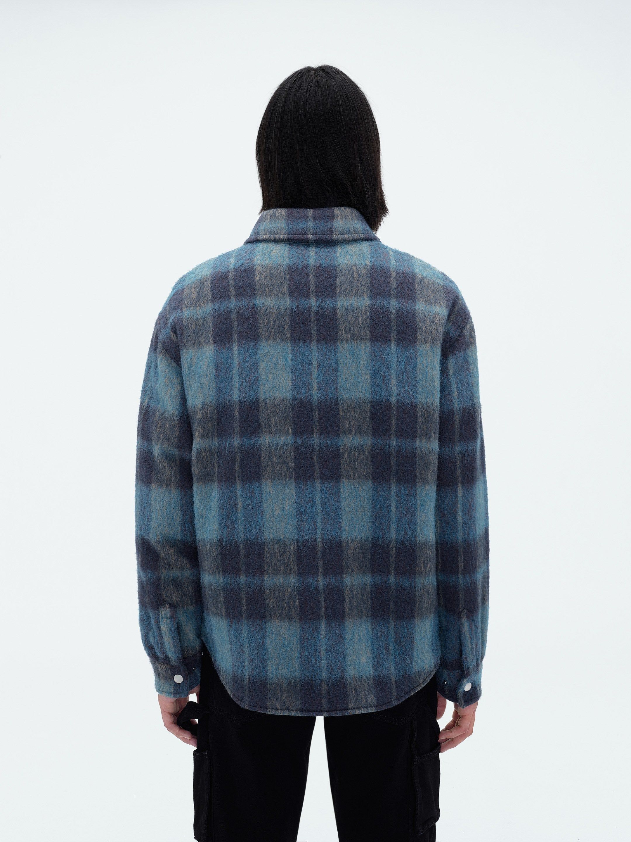 BRUSHED PLAID OVERSHIRT - AQUA sold by AMIRI product image thumbnail 4