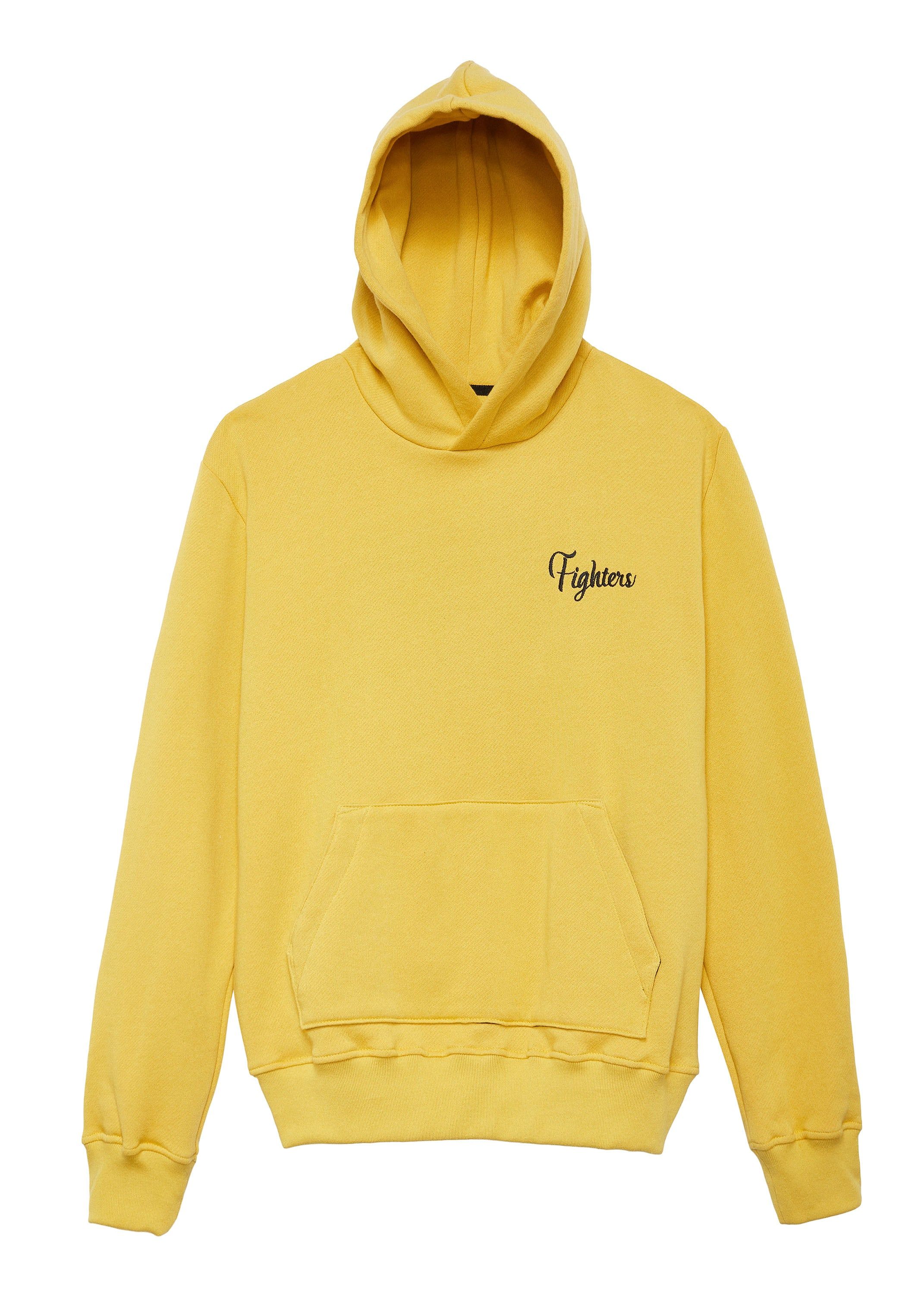 Fighters Embroidered Hoodie Yellow sold by AMIRI