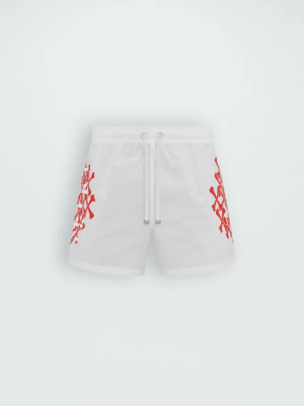 AMIRI BONES SWIMSHORT - WHITE sold by AMIRI