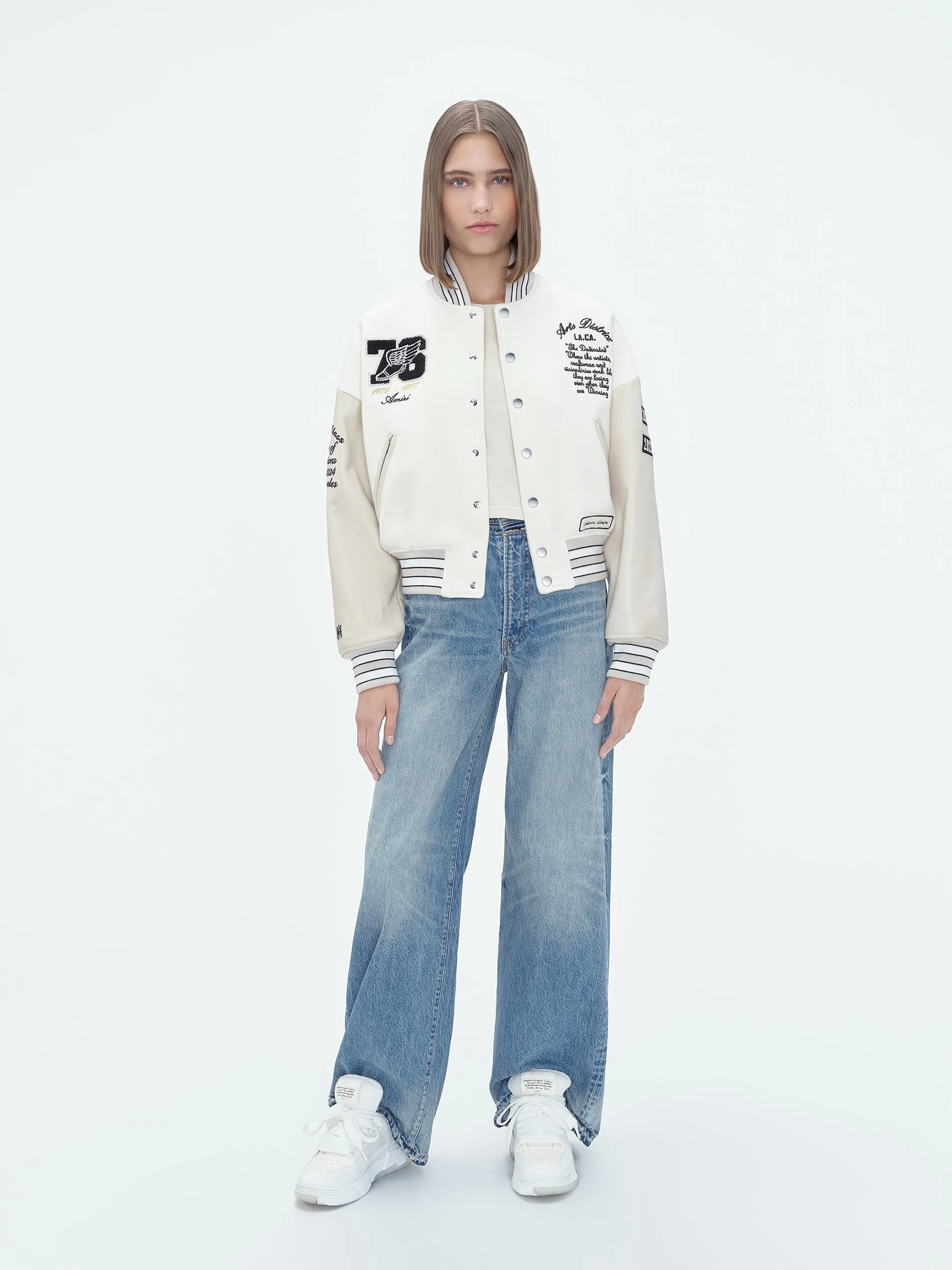 WOMEN - EAGLE VARSITY JACKET - Alabaster sold by AMIRI product image thumbnail 2