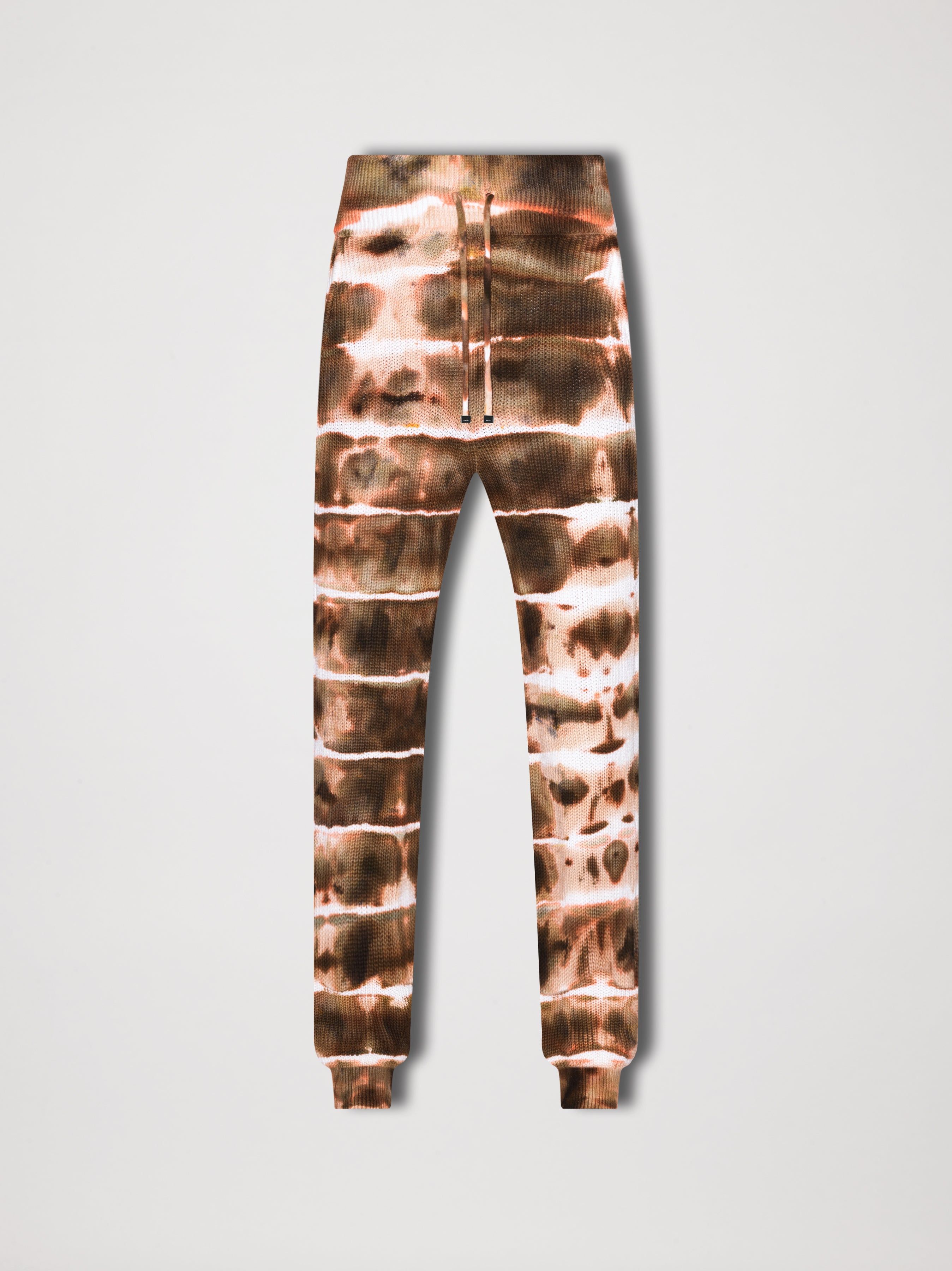 WOMEN - TIE DYE RIB SWEATPANTS - ORANGE sold by AMIRI