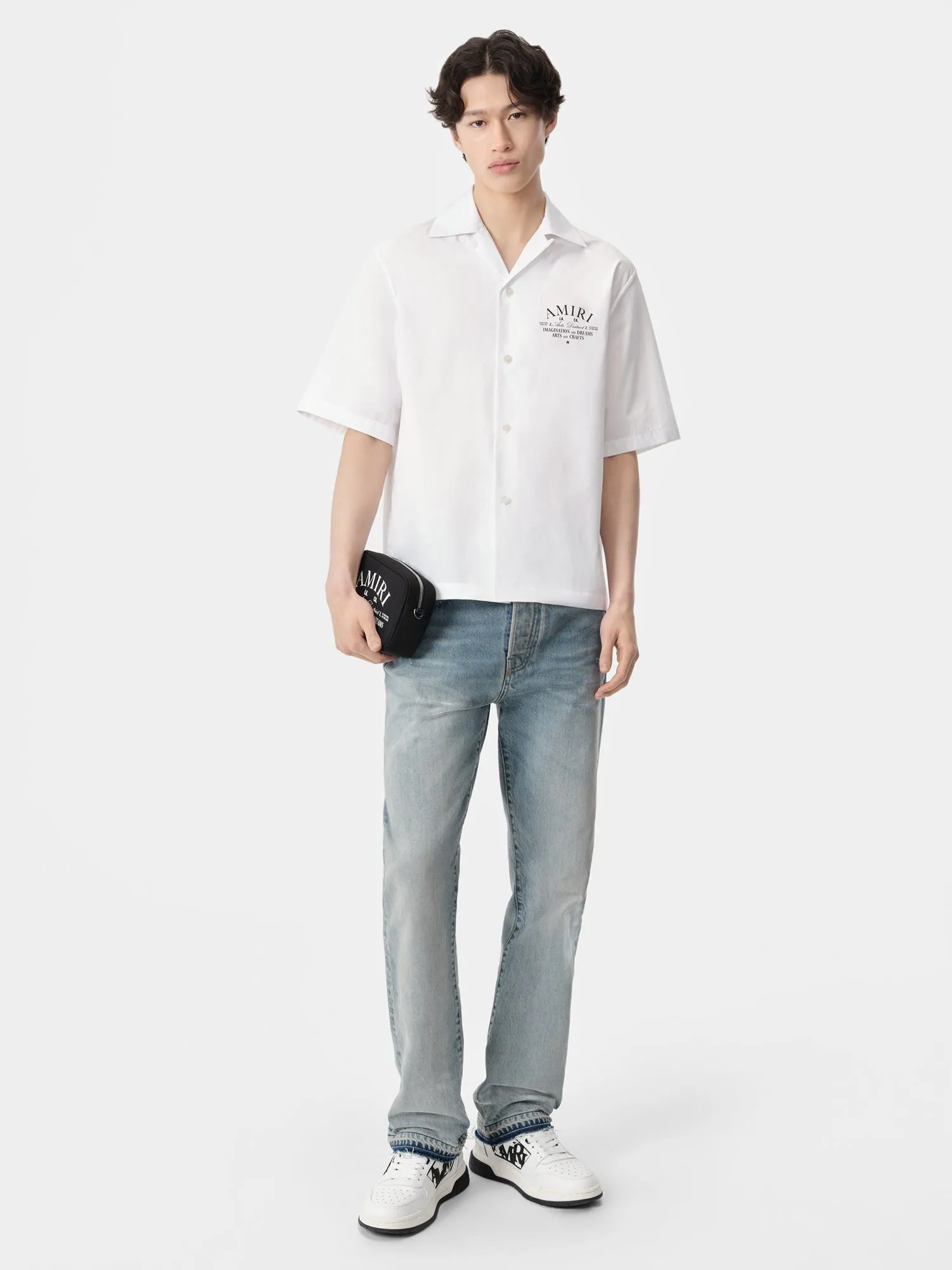 ARTS DISTRICT CAMP SHIRT - White sold by AMIRI