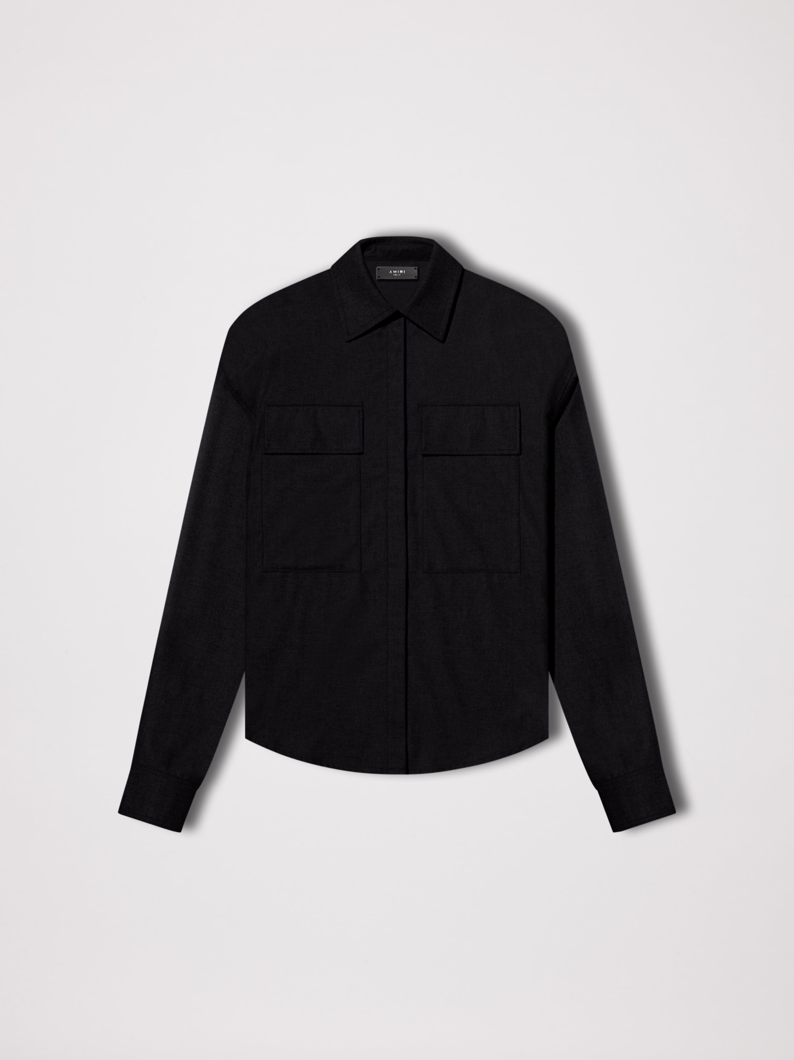 WOMEN - LEATHER WORKWEAR SHIRT - BLACK sold by AMIRI