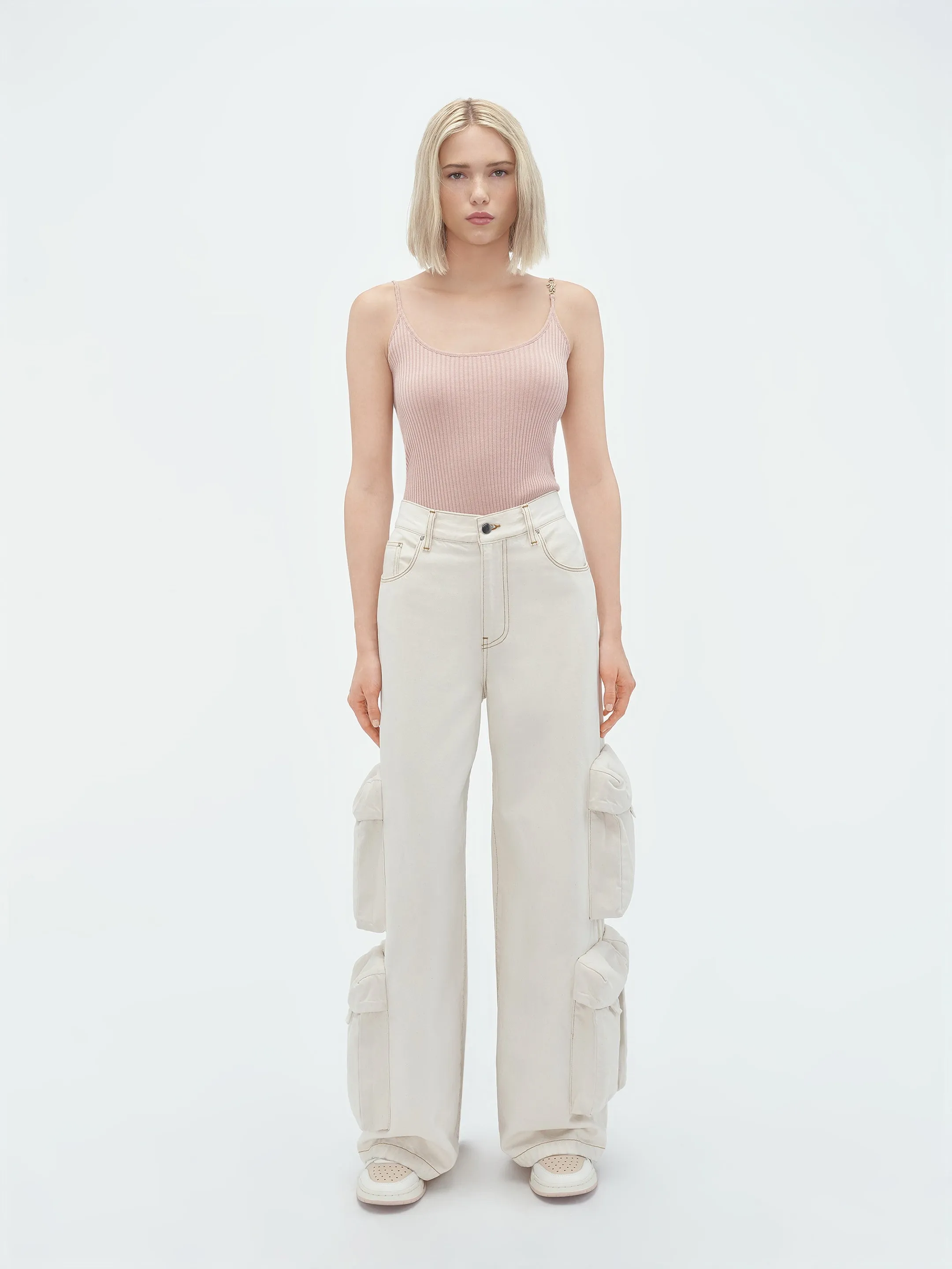 WOMEN - VERTICAL AMIRI TANK TOP - Cork sold by AMIRI product image thumbnail 2