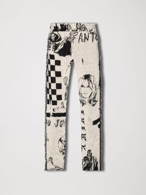 TAPESTRY THE DREAM FLARE PANTS - ALABASTER sold by AMIRI