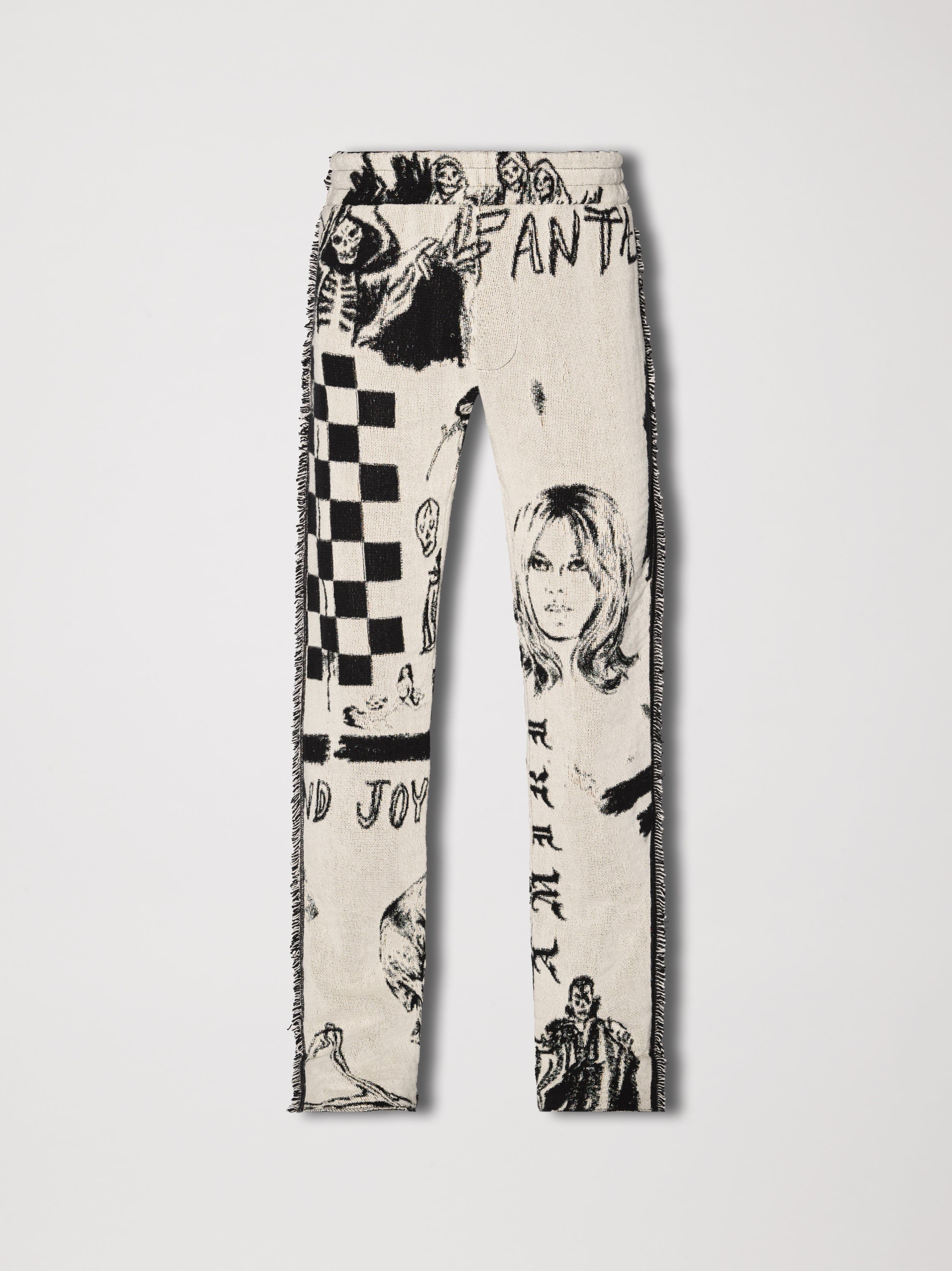 TAPESTRY THE DREAM FLARE PANTS - ALABASTER sold by AMIRI