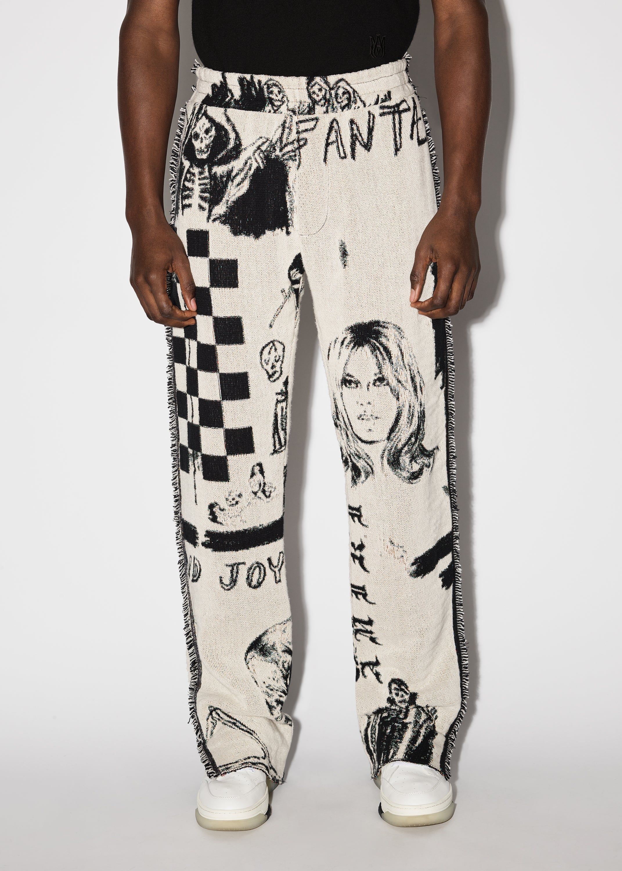 TAPESTRY THE DREAM FLARE PANTS - ALABASTER sold by AMIRI product image thumbnail 2